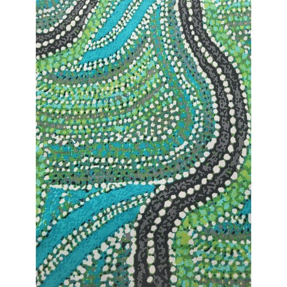 Vtg Y2K Midi Skirt Womens SZ S Green Fairy Grunge Whimsy Boho Abstract East 5th - Picture 7 of 7